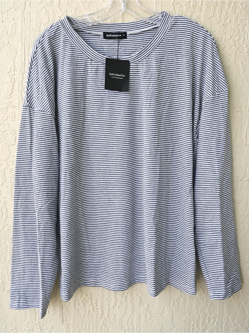 Soft Grey Striped Long Sleeve Shirt and Shorts Loungewear Set